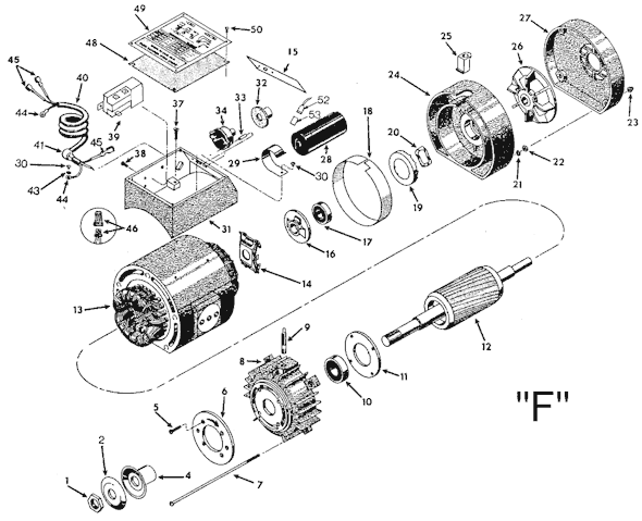 Page F Diagram and Parts List for 7770-10 Type 2 Black and Decker Chop Saw